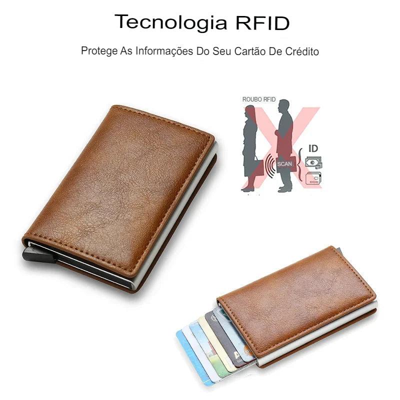 Carteira Minimalista Proteção Antifurto RFID -  Elegance Secure